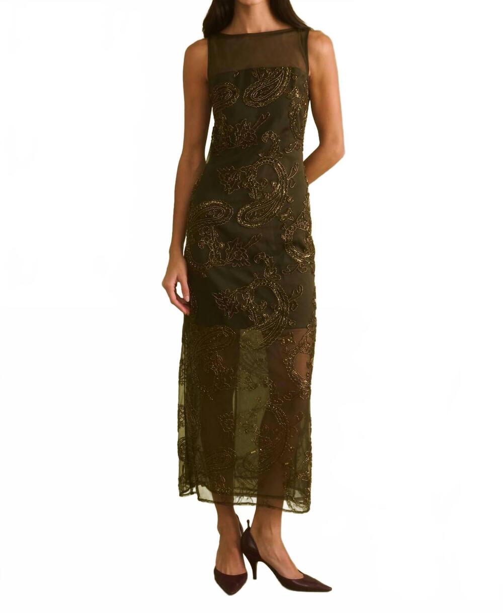 NEW FEW MODA ora dress in olive - Picture 4 of 7